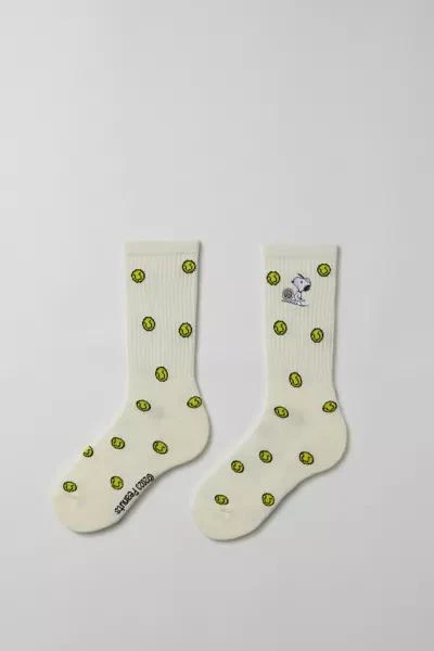 Urban Outfitters Peanuts Snoopy Tennis Embroidery Crew Sock 2