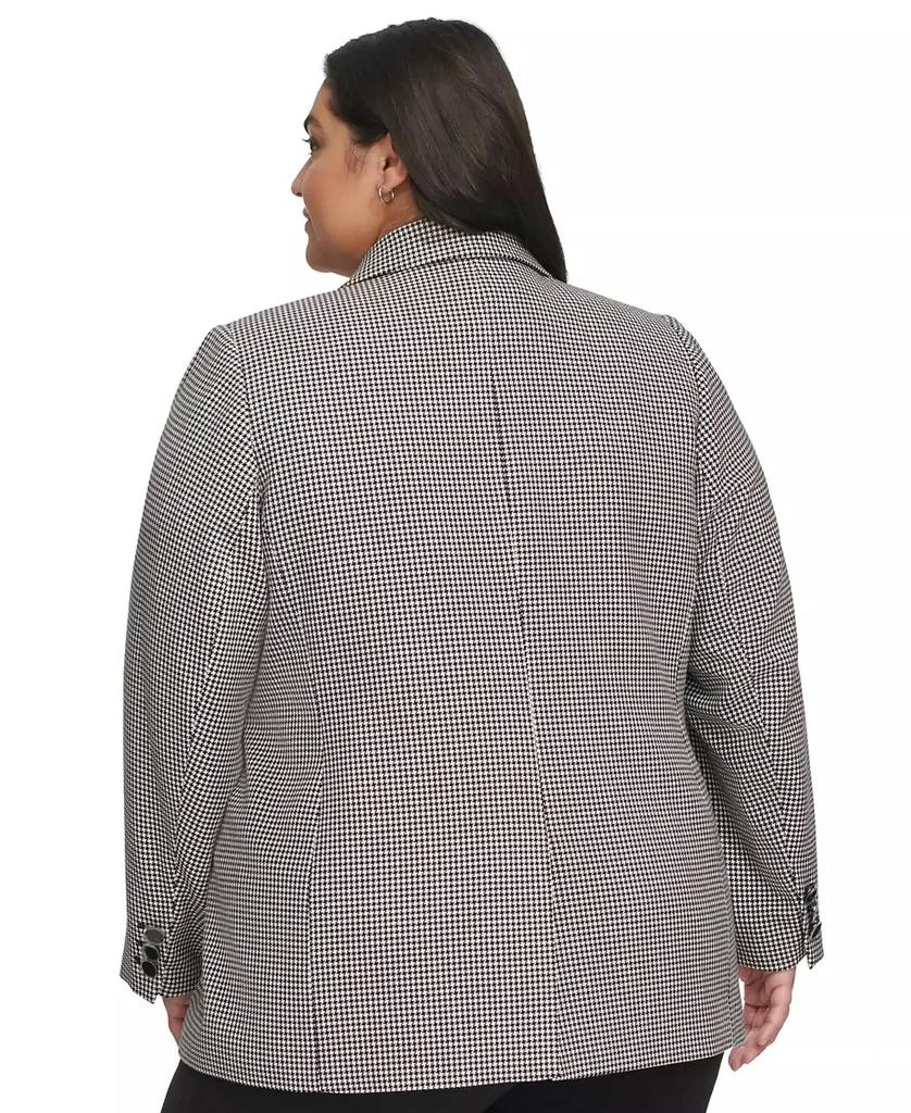 Karl Lagerfeld Paris Plus Size Three-Button Houndstooth Blazer, First@Macy’s 2