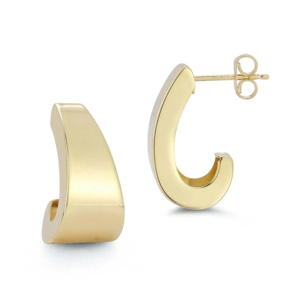 Ember Fine Jewelry 14K Gold Bold and Chunky J Hoops