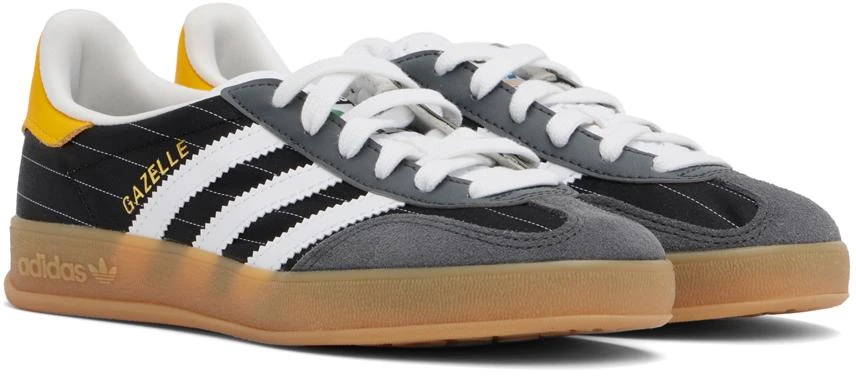Adidas Black & White Gazelle Indoor Sneakers 4