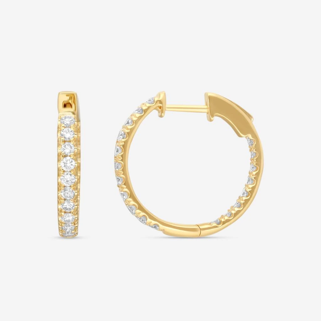 Ina Mar Ina Mar 18K Yellow Gold Diamond Hoop Earrings AER-17279-Y 3