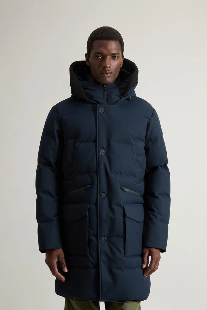 Woolrich Parka with Detachable Wool Visor - Men - Blue 1