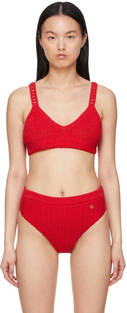 Recto Red Cotton Bikini