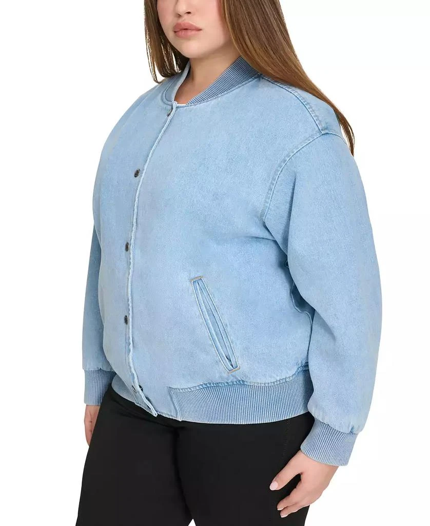 Levi
s Plus Size Varsity Cotton Denim Bomber Jacket 3