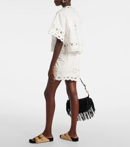 Isabel Marant Parissa embroidered cotton crop top 3