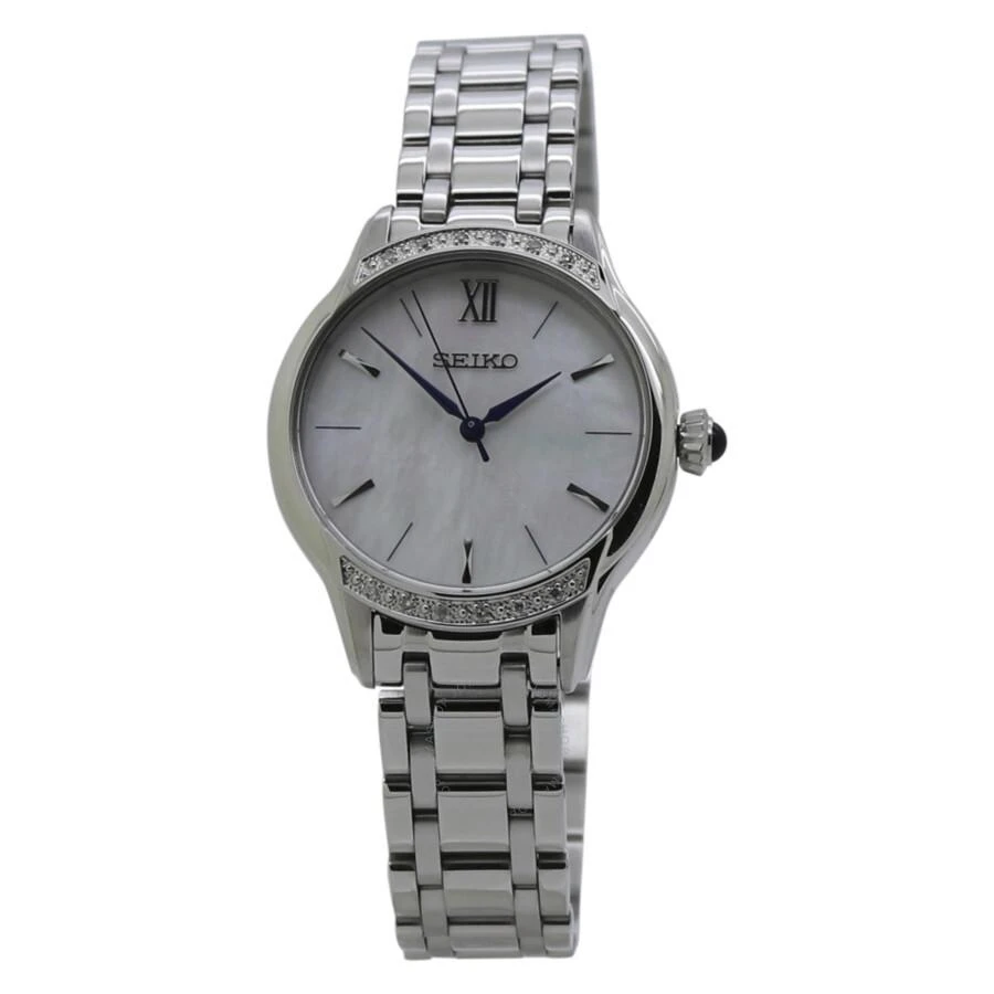 Seiko Quartz White Dial Stainless Steel Ladies Watch SRZ543P1 1