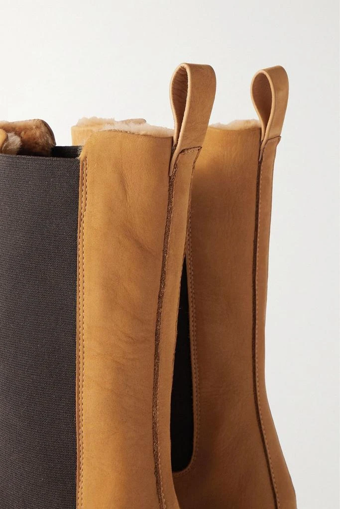 LEGRES Model 48 shearling-lined nubuck Chelsea boots 4