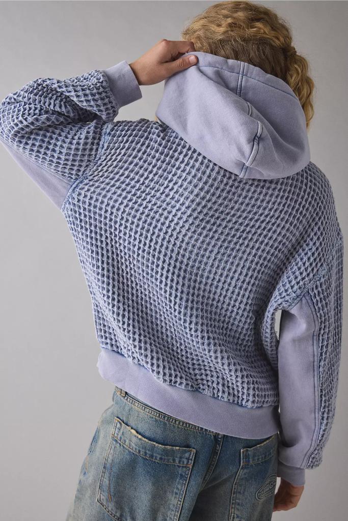 BDG BDG Field Day Waffle Knit Zip-Up Hoodie Sweatshirt