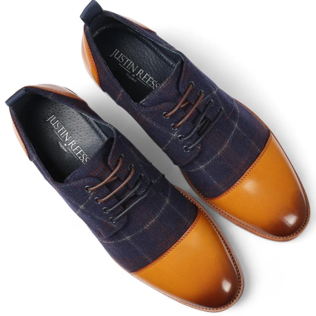 Justin Reess Men
s Oxford Brown Leather Brogue Shoes - Ronnie 6