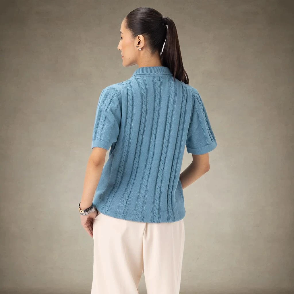 Members Only Women's JC Polo Cable Sweater 4
