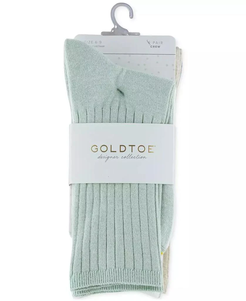 Gold Toe Women's 6-Pk. Ribbed Crew Socks 4585S5 3