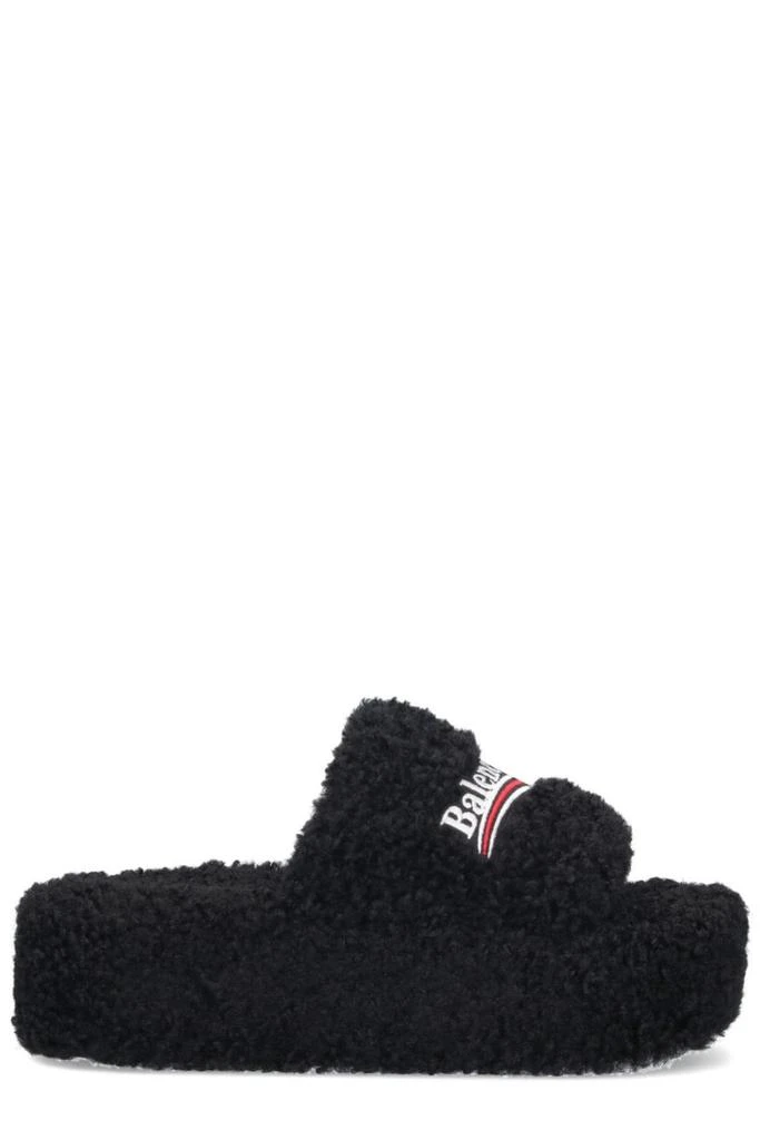 Balenciaga Balenciaga Faux Fur Platform Sandals 1