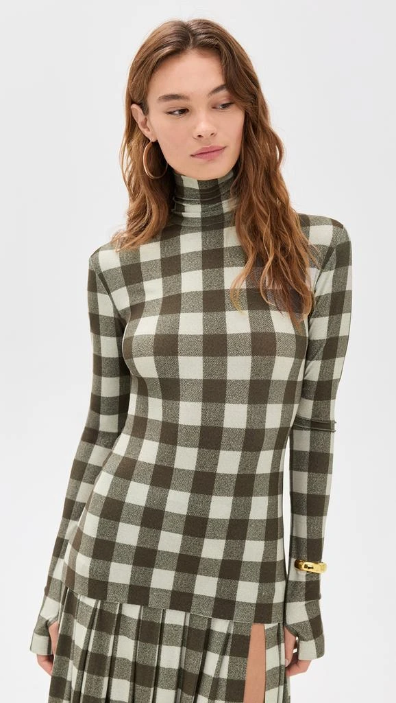 Norma Kamali Slim Fit Long Sleeve Turtle Top