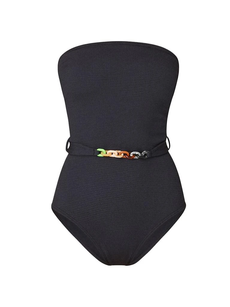 Shoshanna Belted Strapless One-Piece Swimsuit 1
