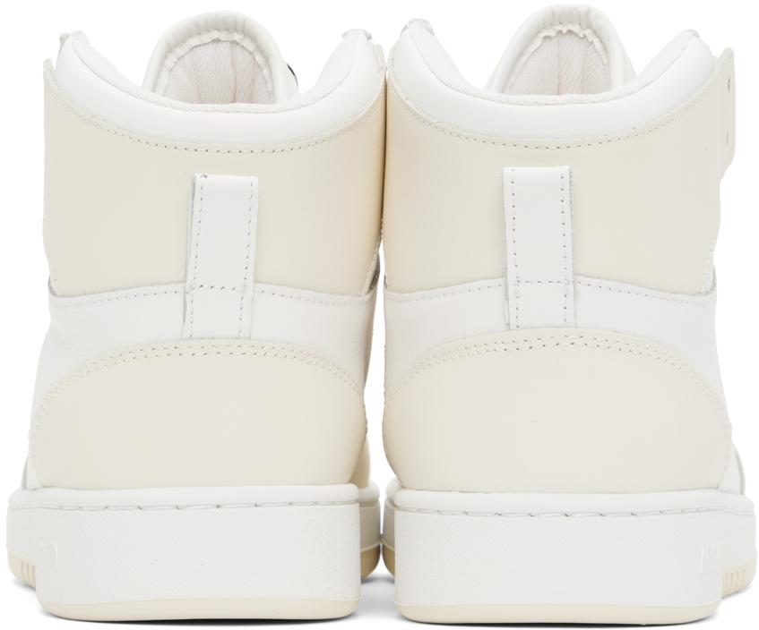 Axel Arigato White & Beige Dice Hi Sneakers