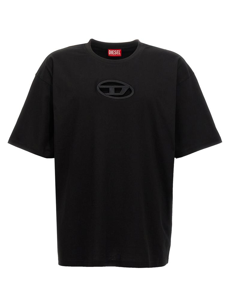 洗練されたデザイン　DIESEL T-Boxt-Q22 XL T-BOXT-Q22 Faded T-shirt with Oval D print｜ホワイト｜メンズ