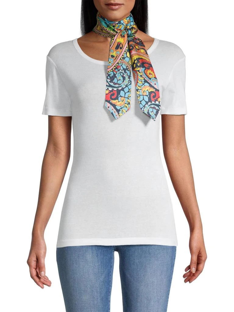 ETRO Arizona Paisley Silk Skinny Scarf 1