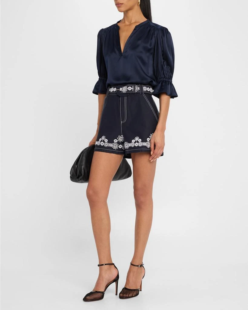 Cinq a Sept Aldi Eyelet Shorts - Pants - Free Shipping - BeyondStyle