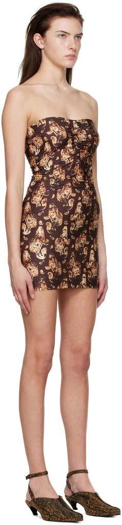 KNWLS Brown Polyester Mini Dress 2