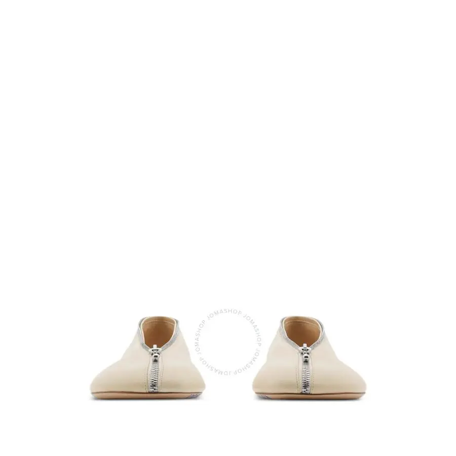 Burberry Sadler Zip Leather Ballerina Shoes 3