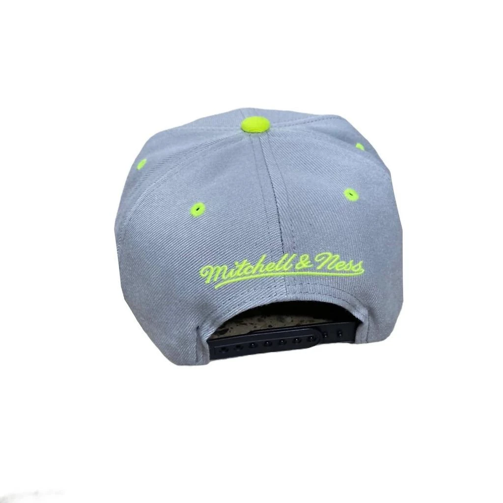 Mitchell & Ness Men's Nba Detroit Pistons Volt Snapback Cap In Grey/neon Yellow 2