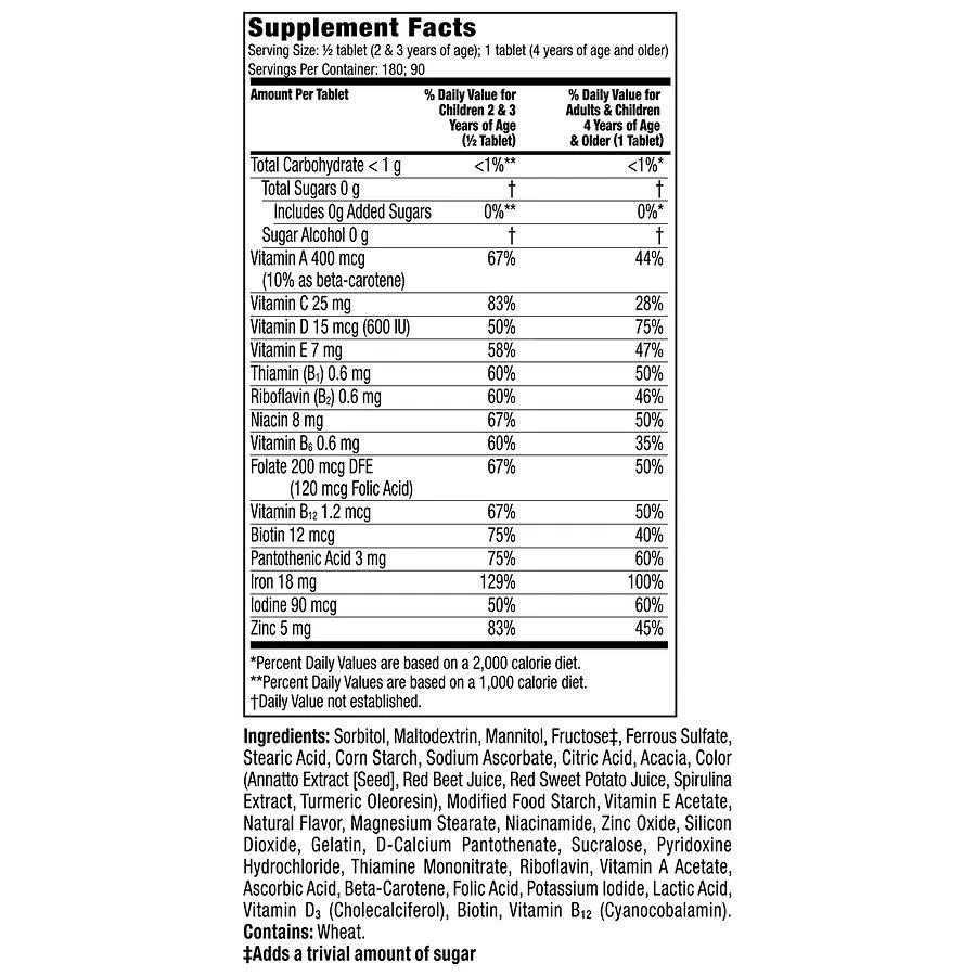 Flintstones Complete Children
s Vitamins, Chewable Tablets 3