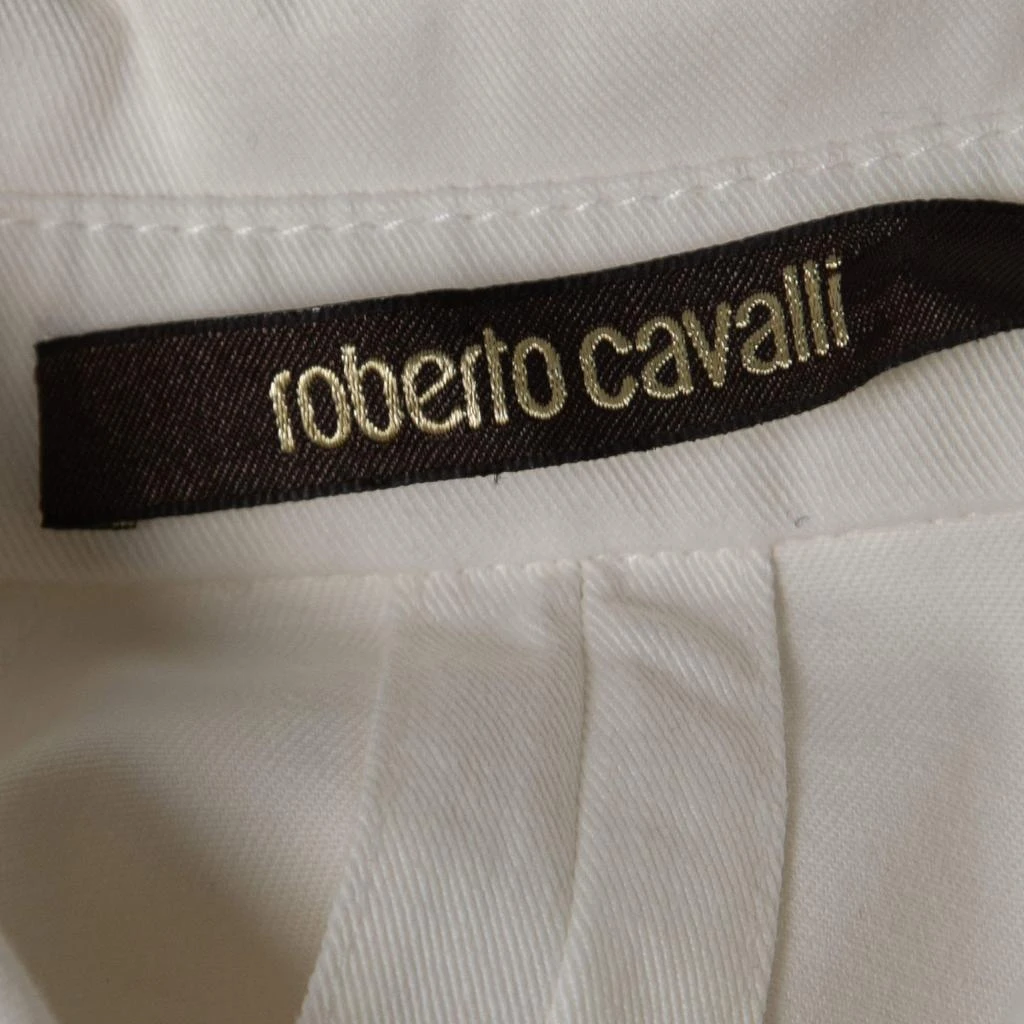 Roberto Cavalli Roberto Cavalli White Cotton Lace-Up Playsuit S 4