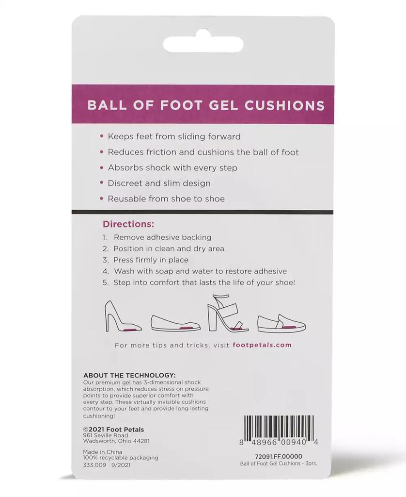 Foot Petals Ball of Foot Gel Cushions 3 Pack
