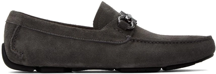 Salvatore Ferragamo Gray Driver Loafers 1