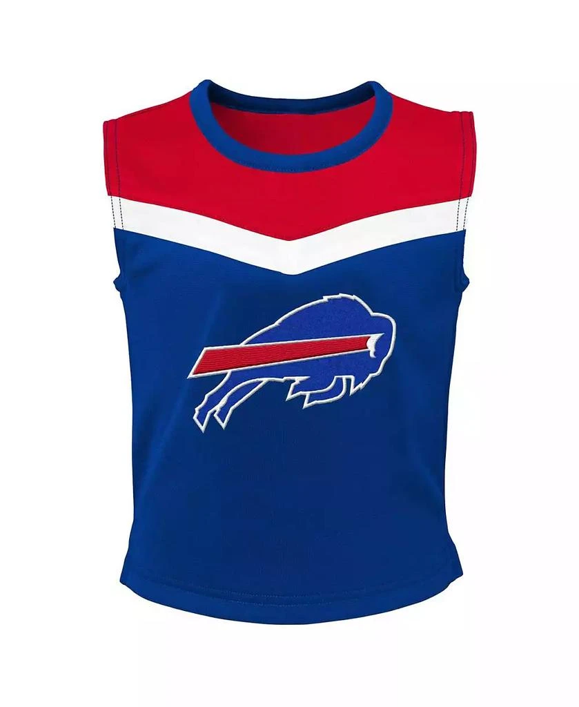 Outerstuff Big Girls Royal Buffalo Bills Spirit Two-Piece Cheerleader Set 3
