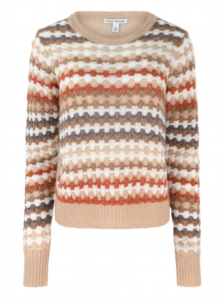 Autumn Cashmere Trench Crew Neck Sweater In Multi Color 2