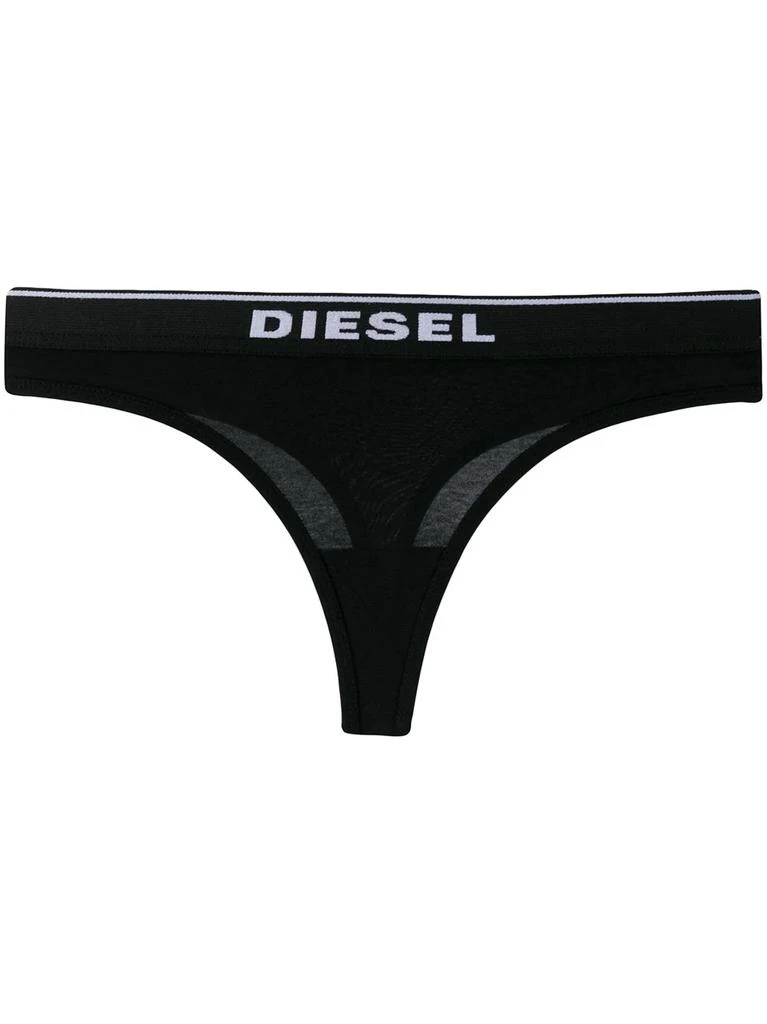 Diesel string briefs with elastic logo - women 1