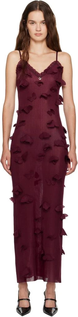 Burgundy Butterflies Techno Midi Dress  On Sale Now with Up to 57% Off |  Discover Exclusive Deals & Savings at BeyondStyle  Authentic COPERNI mid  length dresses|women with Limited-Time Discounts, Free