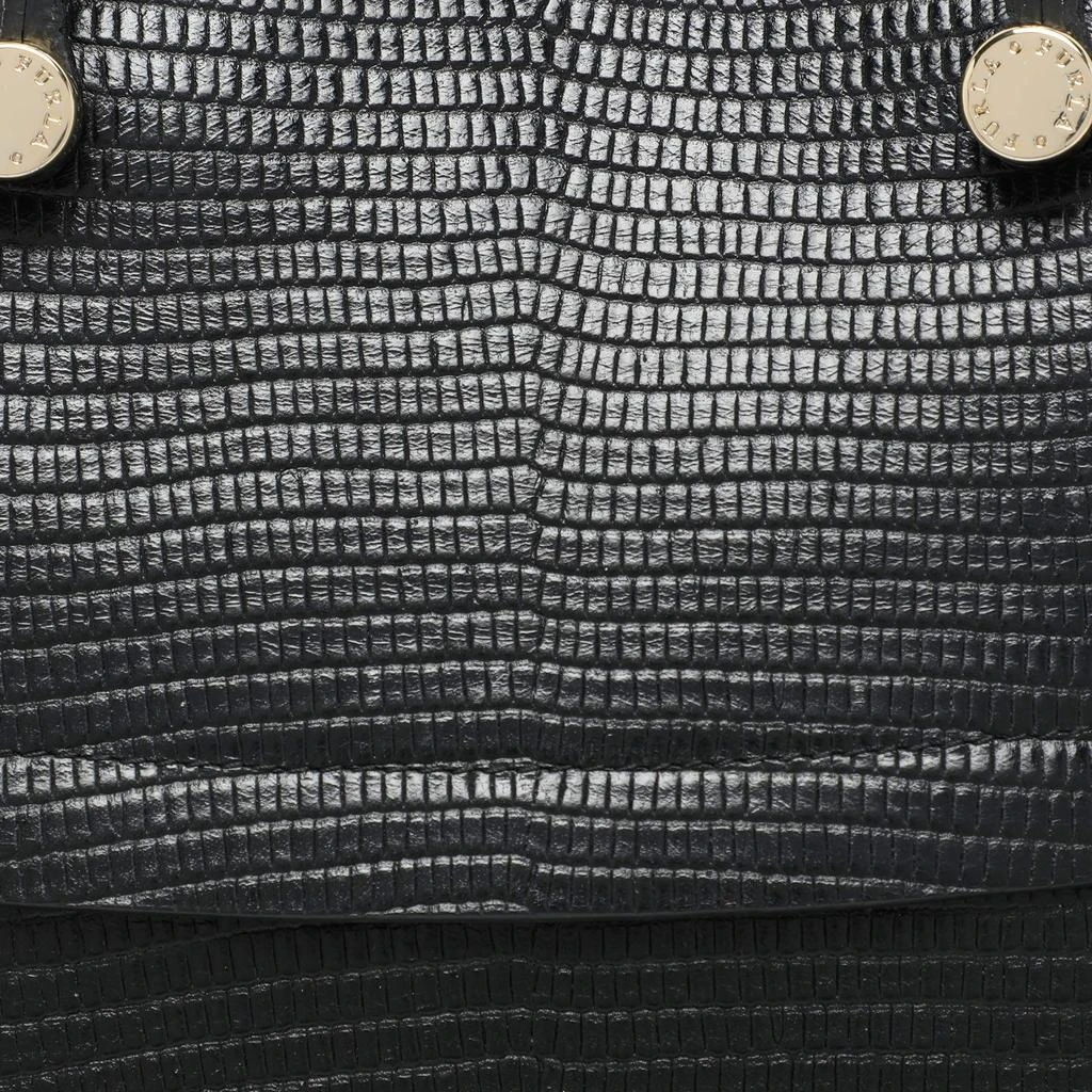 Furla Furla Black Textured Leather Piper Dome Satchel 7