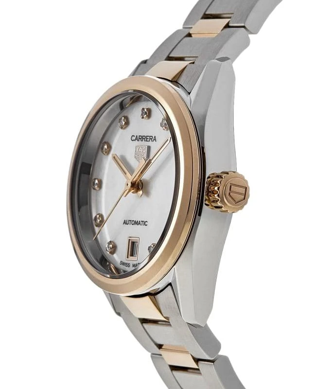 Tag Heuer Tag Heuer Carrera Automatic Mother of Pearl Diamond Dial Rose Gold & Steel Women's Watch WBN2450.BD0569 4