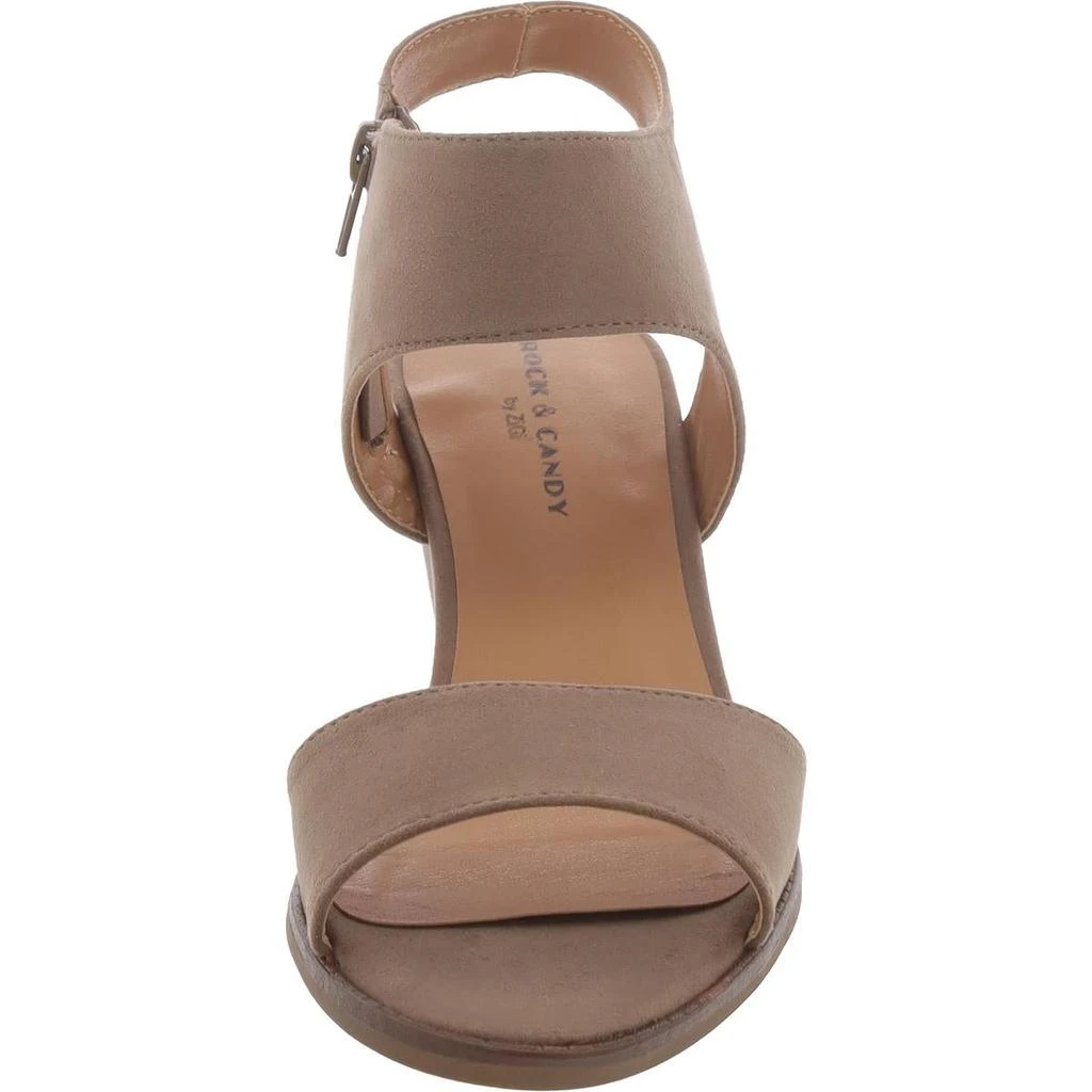 Rock & Candy aleeya Womens Suede Zipper Heel Sandals 3