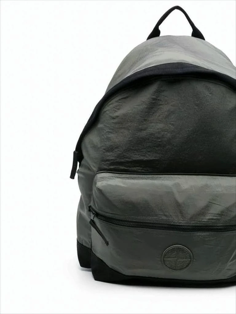 Stone Island Sleek Rounded Nylon Backpack with Adjustable Straps 3