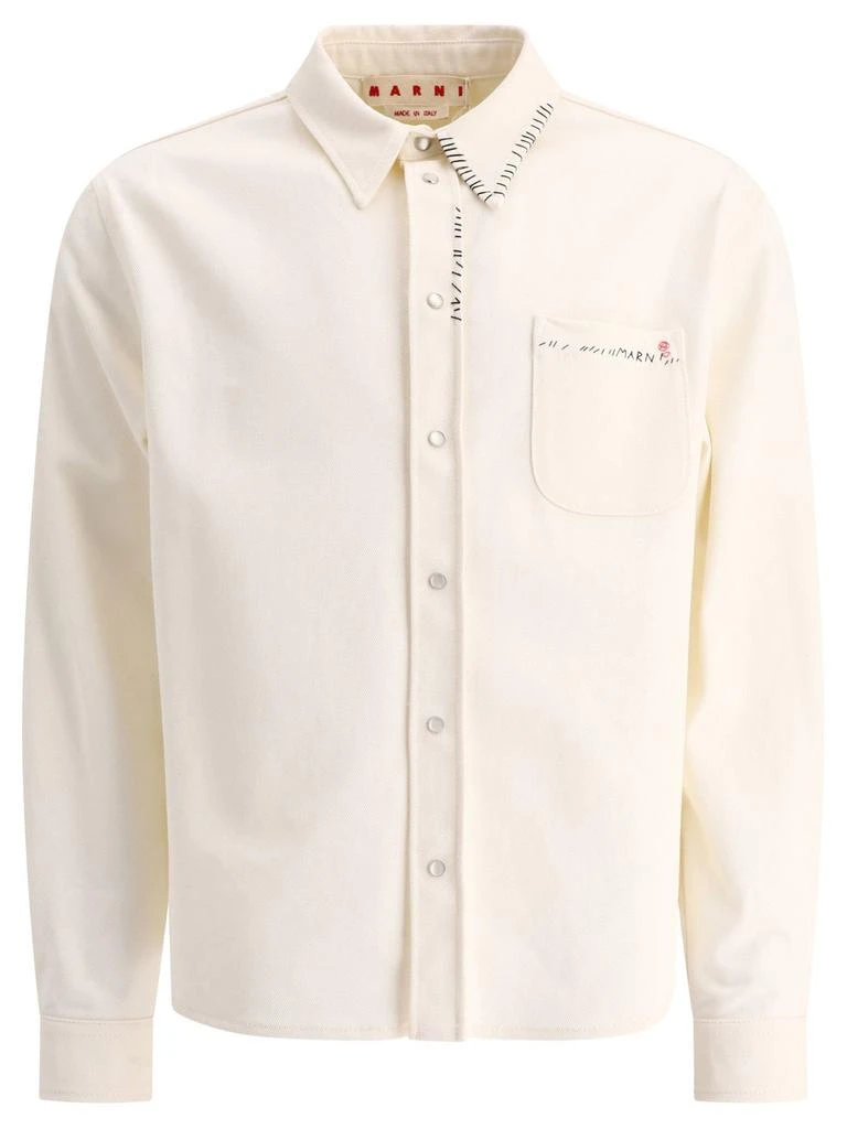 Marni Marni Logo-Embroidered Button-Up Shirt 1