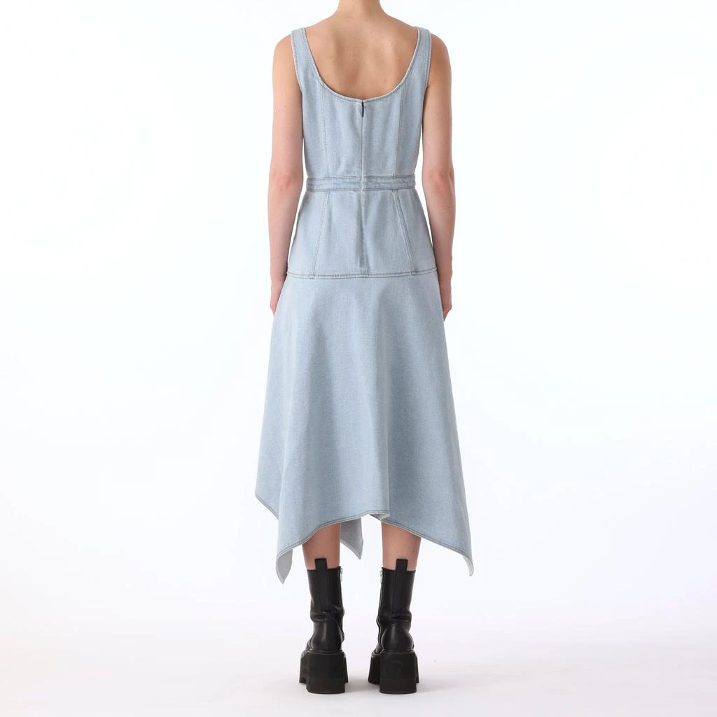Jason Wu S/l Denim Dress W/ Asymmetrical Hem 1