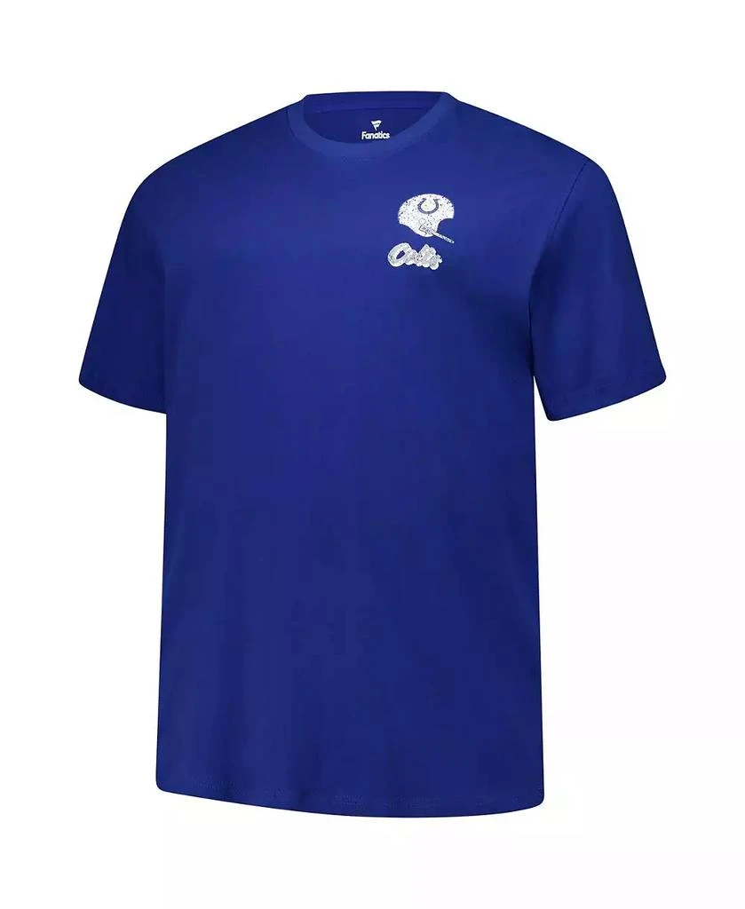 Fanatics Men's Royal Indianapolis Colts Big Tall Throwback Logo T-Shirt 3