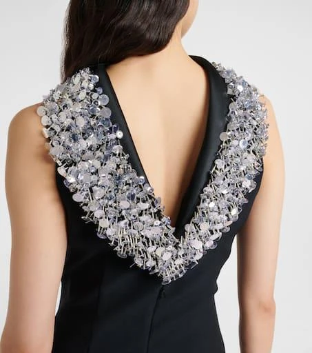 Safiyaa Holli embellished crêpe and satin gown 6