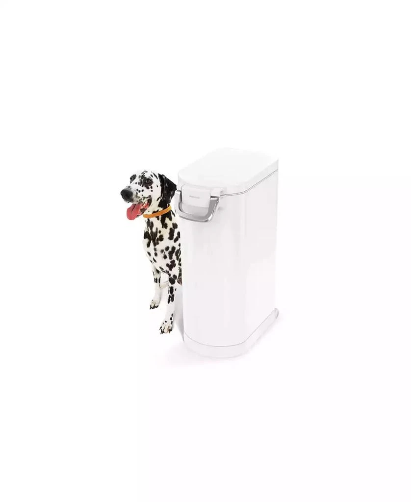 simplehuman X-Large Pet Food Can, White Stainless Steel 1