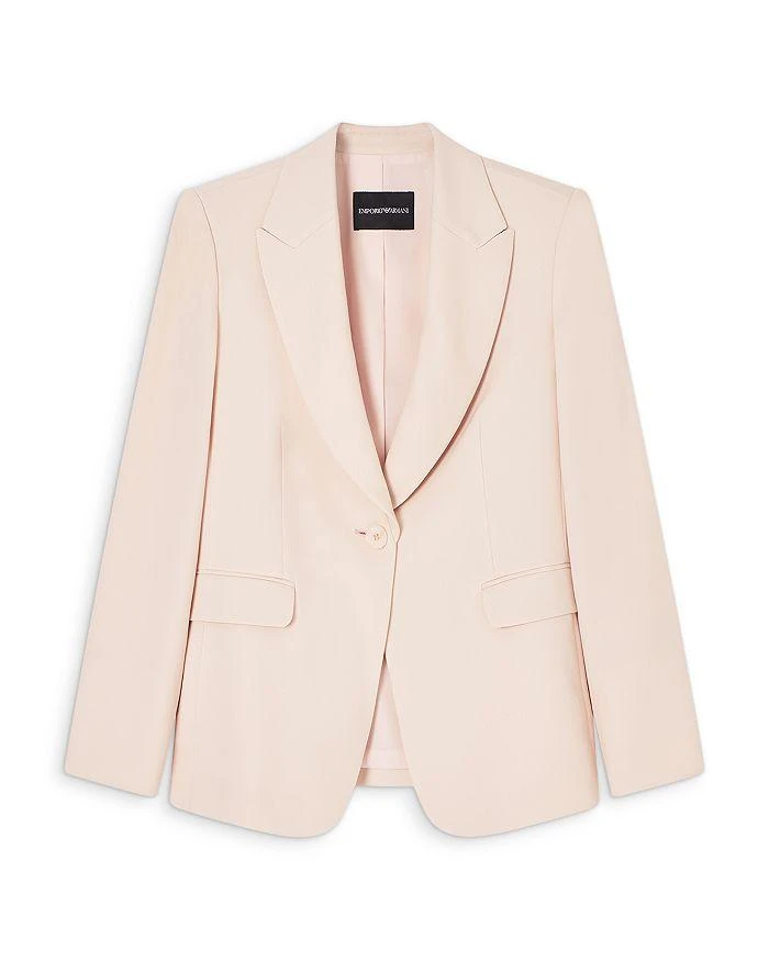Emporio Armani Gabardine One Button Blazer