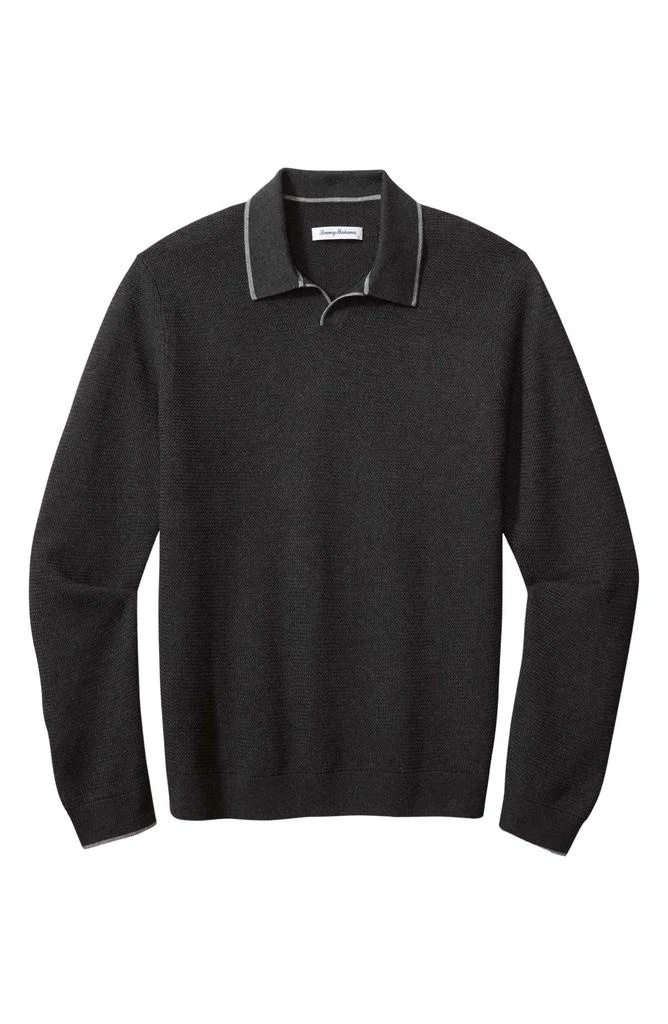 Tommy Bahama Long Point Tipped Long Sleeve Polo Sweater 1