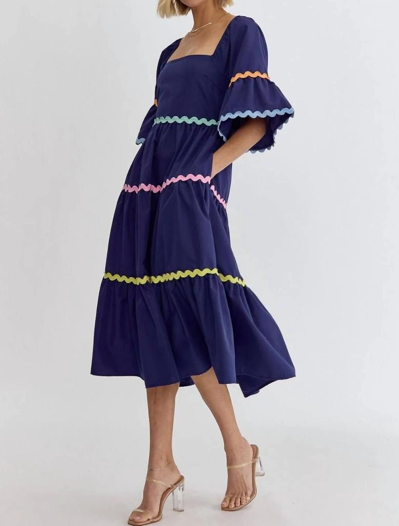 entro Entro - Ty Tiered Midi Dress 2