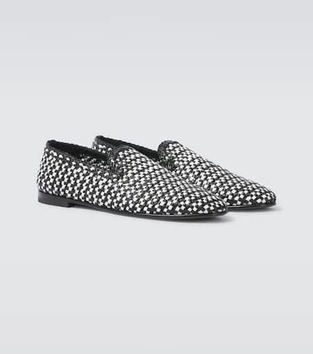 Dolce 
Gabbana Woven leather slip-on shoes 5