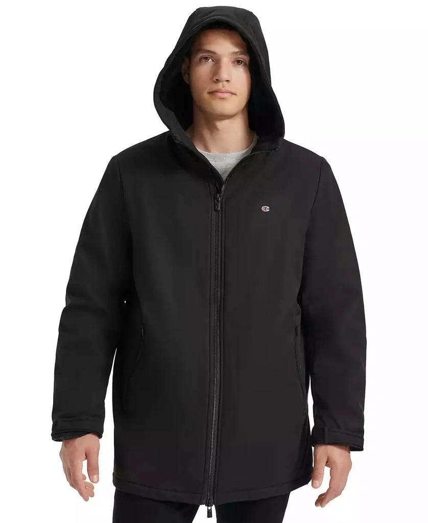CHAMPION Men's Performance Hooded, Faux Sherpa-Lined Peacoat Jacket 6