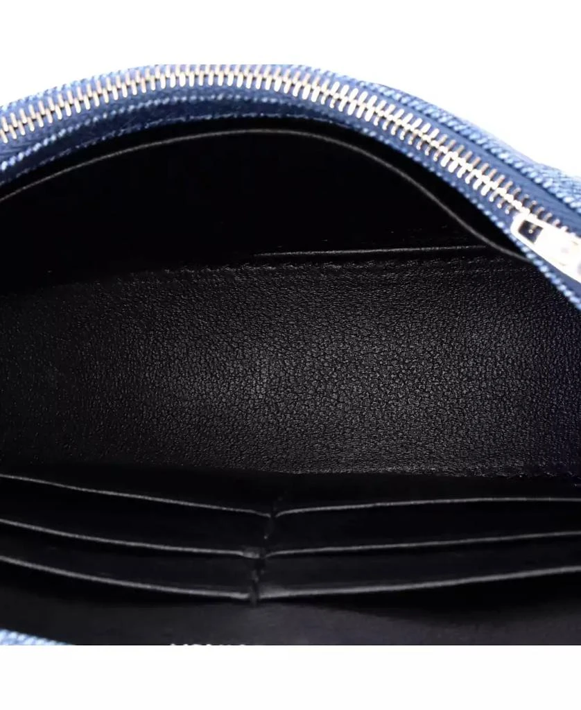 Pre-Owned Balenciaga Hourglass Chain Wallet Denim Printed Leather 5