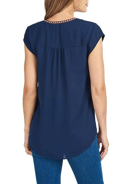 DR2 by Daniel Rainn By Daniel Rainn Short Sleeved Top With Tassels 3
