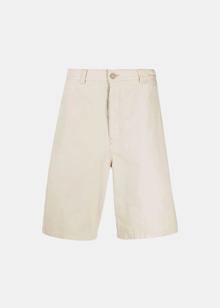 AMI PARIS AMI Alexandre Mattiussi Beige Worker Fit Shorts 1